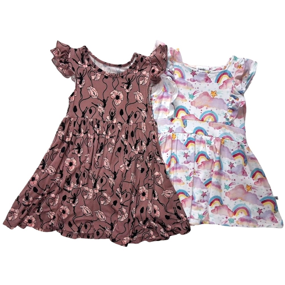 Toddler Girl Viscose Dress Lot 2T 2 Rainbow Ballet Dancer Birdie Bean Dream Jamm